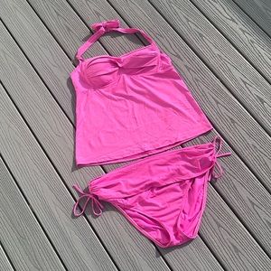 ☀️ Magenta Tankini Top with Bikini Bottoms